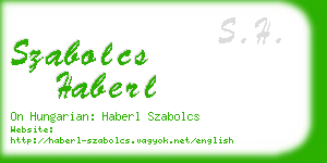 szabolcs haberl business card